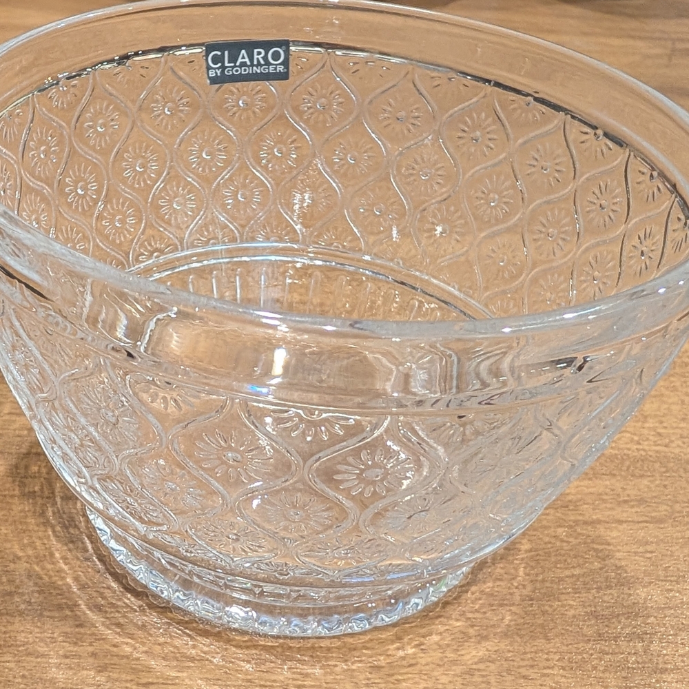 Godinger Claro Clear Glass Elegant Bowl 4"